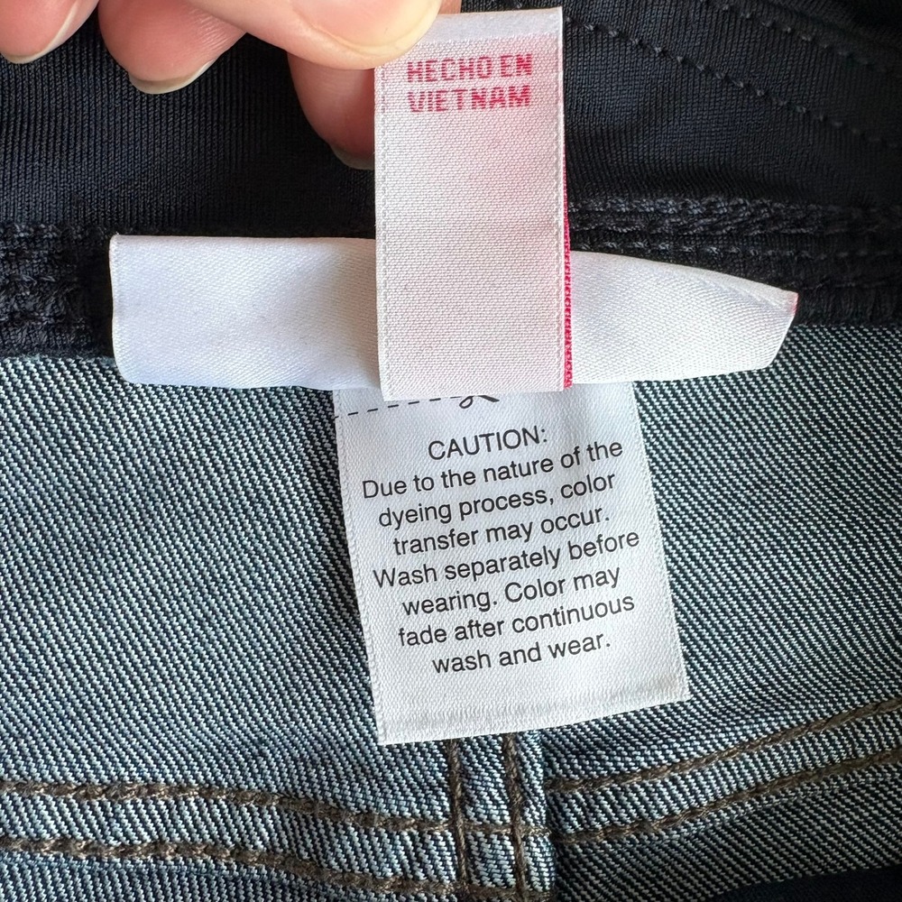 Isabel Maternity by Ingrid & Isabel Skinny Crossover Panel Jeans Dark Wash 12 - Picture 10 of 15